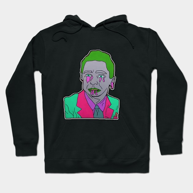 Drowning Man Neon Hoodie by LadyMayDesigns